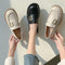 Round Toe Retro Shallow Mouth Metal Chain Oxford Loafers